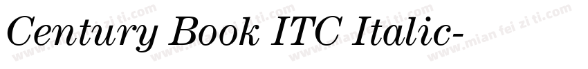 Century Book ITC Italic字体转换